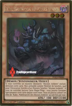 ♦Yu-Gi-Oh!♦ Rubic, Malebranche des Abysses Ardents : PGL3-FR046 -VF/GOLD RARE - Image 1