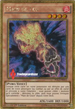 ♦Yu-Gi-Oh!♦ Main de Feu (Fire Hand) : PGL3-FR022 -VF/GOLD SECRET RARE - Image 1