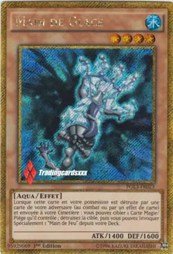♦Yu-Gi-Oh!♦ Main de Glace (Ice Hand) : PGL3-FR023 -VF/GOLD SECRET RARE - Image 1