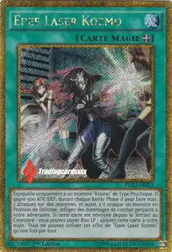 ♦Yu-Gi-Oh!♦ Epee Laser Kozmo (Lightsword) : PGL3-FR033 -VF/SECRET GOLD RARE- - Image 1