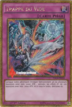 ♦Yu-Gi-Oh!♦ Trappe du Vide (Void Trap Hole) : PGL3-FR038 -VF/SECRET GOLD RARE- - Image 1