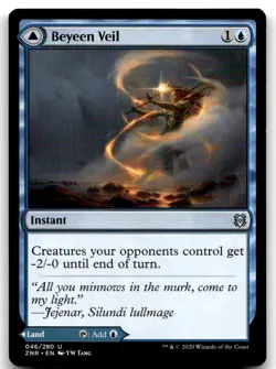 MTG Beyeen Veil U Zendikar Rising 46 LP - Image 1