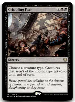 MTG Crippling Fear R Kaldheim 82 LP - Image 1