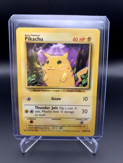 Pokemon Card 1999 PIKACHU Rare Yellow Cheeks 58/102 Base Set - Image 1