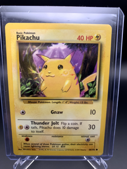 Pokemon Card 1999 PIKACHU Rare Yellow Cheeks 58/102 Base Set - Image 2