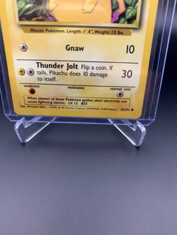 Pokemon Card 1999 PIKACHU Rare Yellow Cheeks 58/102 Base Set - Image 3