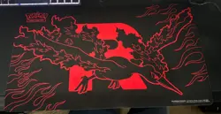 Pokemon Moltres Team Rocket Trading Card Game Standard Playmat Black Red - Image 1