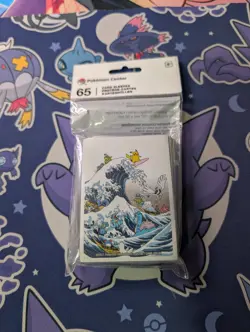 Great Wave Pikachu & Friends, 65 Sleeves Pokemon Center Exclusive - Sealed! - Image 1