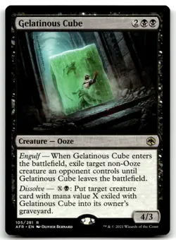 MTG Gelatinous Cube R Adventures in the Forgotten Realms 105 LP - Image 1