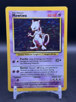 Mewtwo Holo Rare 10/102 1999 Pokemon Base Set English WOTC NM - Image 1