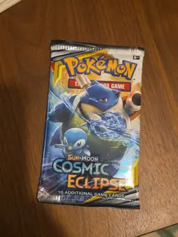 English Pokemon TCG sealed cosmic eclipse factory sealed pack blastoise piplup - Image 1