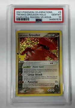 POKEMON CELEBRATIONS CLASSIC COLLECTION TEAM MAGMA'S GROUDON-HOLO PSA 10 - Image 1