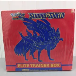 Pokemon Sword & Shield Base Elite Trainer Box Zacian Factory Sealed - Image 1