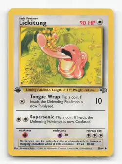 Pokemon TCG - Lickitung 38/64 Lightly Played Uncommon Jungle 1st Edition - Image 1