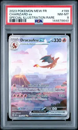 Carte Pokemon Dracaufeu ex 199/165 EV3.5 151 PSA 8 ✨ - Image 2