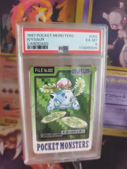 Pokemon Card Bisaknosp Ivysaur Pocket Monsters Carddass 1997 Japanese PSA 6 - Image 1