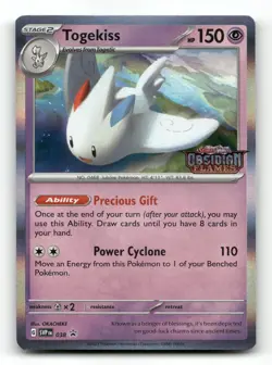 Togekiss (Prerelease) 038 - Obsidian Flames Stamped Promo - Pokemon Card NM/M - Image 1