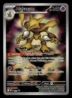 Alakazam MEP 009 Illustration Rare Black Star Promo Pokemon Card - Image 1