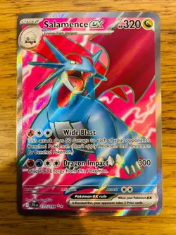 NM! Salamence ex (177/159) Journey Together Full Art Ultra Pokemon Card! - Image 1