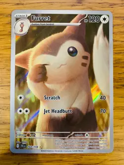 NM! Furret (168/159) Journey Together Illustration Rare Pokemon Card! - Image 1
