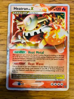 HP! Heatran LV.X (97/100) Stormfront Holo Rare Pokemon Card! FAST P&P! - Image 1