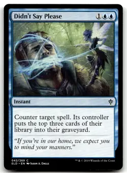 MTG Didn't Say Please C Throne of Eldraine 42 LP - Image 1
