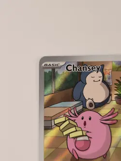 Pokemon Chansey TCG Holo Illustration Card 187/167 Twilight Masquerade Rare LP - Image 2