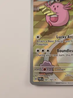 Pokemon Chansey TCG Holo Illustration Card 187/167 Twilight Masquerade Rare LP - Image 5