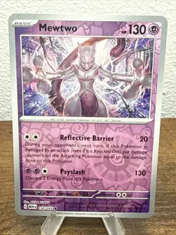 Mewtwo 150/165 Reverse Holo SV: Scarlet & Violet 151 - Pokemon Card - NM - Image 1
