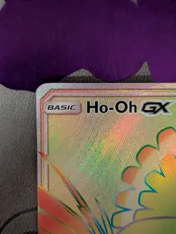 Pokemon Ho-Oh GX Full Art Rainbow Promo Card SM80 NM Condition - Image 3