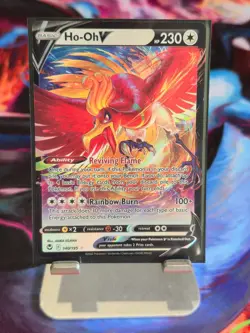 Ho-Oh V 140/195 Silver Tempest LP Ultra Rare Pokemon Card - Image 1