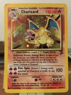 Pokemon Charizard 4/130 Base Set 2 Holo Rare 120 HP English Card - Image 1