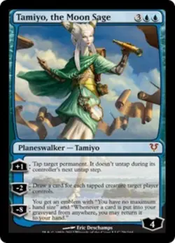 Damaged, English MTG Regular Tamiyo, the Moon Sage Avacyn Restored Magic the Gat - Image 1