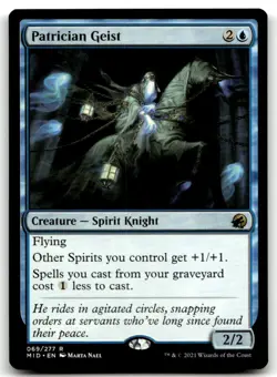 MTG Patrician Geist R Innistrad: Midnight Hunt 69 LP - Image 1