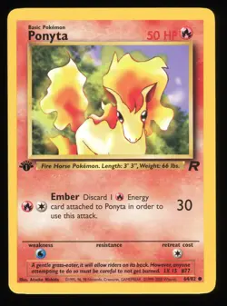 Ponyta - 64/82 - Team Rocket - 1st Edition Common - Pokemon Card - Image 1