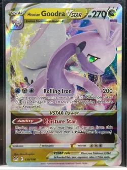 2022 Pokemon Lost Origin Hisuian Goodra VSTAR 136/196 Ultra Rare Holo - Image 1