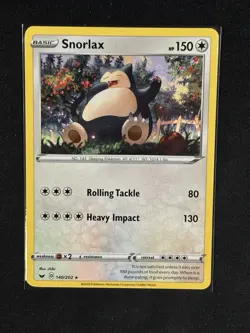 Pokemon - Snorlax 140/202 - Sword & Shield Non Holo Rare - NM - Image 1