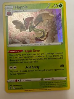 Flapple 022/192 Holo Rare Rebel Clash Pokemon Holo Near Mint - Image 1