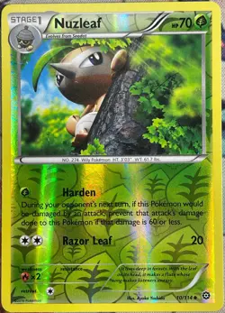 Nuzleaf Reverse Holo - 10/114 - XY Steam Siege Pokemon 2016 - Image 1