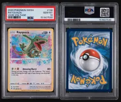 PSA 10 RAYQUAZA 138 2020 POKEMON SWORD & SHIELD VIVID VOLTAGE - Image 3
