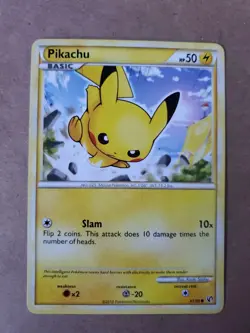Pikachu Undaunted 61/90 HeartGold & SoulSilver Pokemon TCG Non Holo Common NM - Image 1
