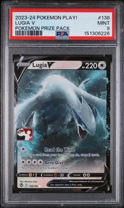 2023-2024 POKEMON PLAY! POKEMON PRIZE PACK #138 LUGIA V PSA 9 (226 - Image 1