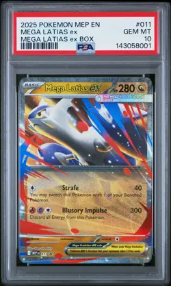 2025 POKEMON MEP EN-ME BLACK STAR PROMO MEGA LATIAS EX BOX MEGA LATIAS EX PSA 10 - Image 1