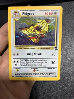 Pidgeot 14/130 Base Set 2 SWIRL Vintage Pokemon TCG - Image 2
