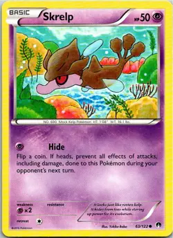 Skrelp 63/122 Common Regular Pokemon XY Breakpoint Mint - Image 1
