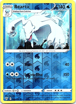 Beartic 049/189 Pokemon Darkness Ablaze Reverse Holo Light Play - Image 1
