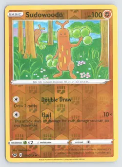 Sudowoodo 100/202 Pokemon Sword & Shield Reverse Holo Uncommon Near Mint - Image 1