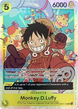 One Piece Foil - Monkey.D.Luffy (109) - OP07 / NM / English - Image 1