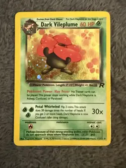 Dark Vileplume 13/82 Holo Shiny Card Excellent Condition Pokemon - Image 1