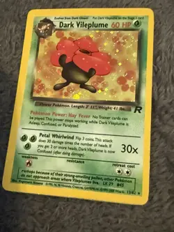 Dark Vileplume 13/82 Holo Shiny Card Excellent Condition Pokemon - Image 3